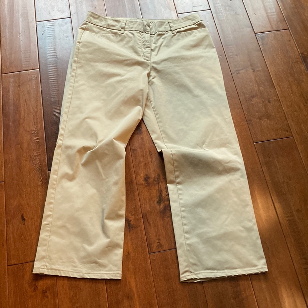 Women’s flat front chino’s made by Charter Club size 10 - open leg